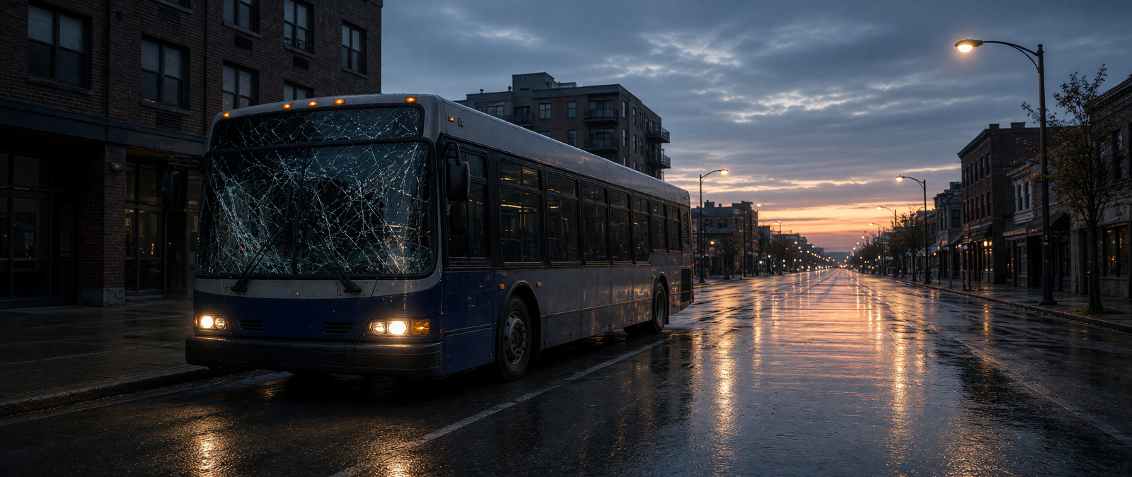 Ônibus urbano em avenida representa o acidente retratado no filme