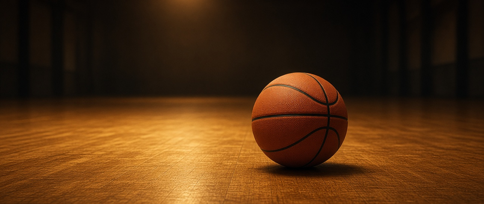 Ilustração sobre basquete em uma quadra esportiva