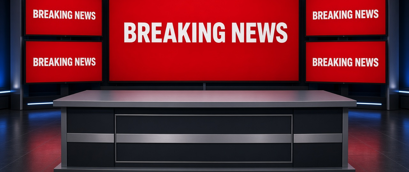 Ilustração de uma composição gráfica de breaking news