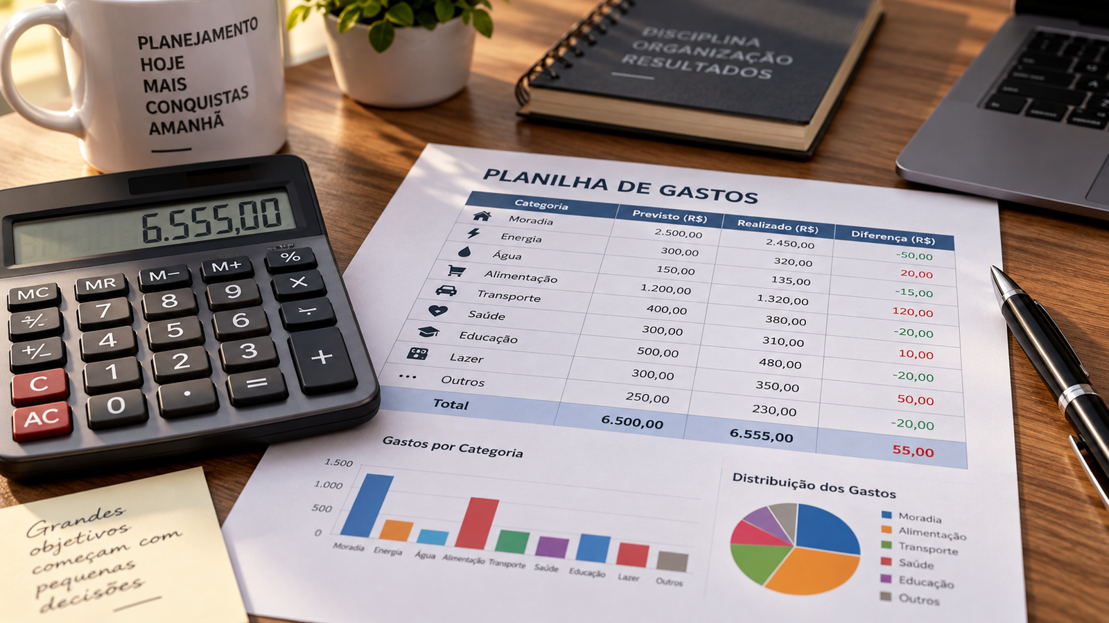 Ilustração sobre orçamento, contas externas e dívida